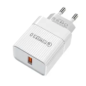 QC3.0 Adaptor Pengisi Daya Ponsel Universal 15W, Pengisi Daya Ponsel Portabel Cepat 1 Port USB