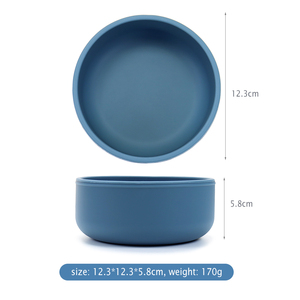 새로운 실리콘 아기 수유 그릇 부드러운 유출 방지 디너 볼 스낵 식기 아기 제품 - Product Image 5