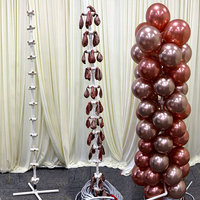 Support métallique pour ballons avec pompe à air automatique, pour décoration d'arche de fête, remise de diplôme, mariage, anniversaire, fête des Mères, décoration de table
