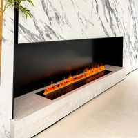 Cheminée électrique intelligente à atomisation 3D à vapeur d'eau 2026 avec LED, contrôle via application TuYa/télécommande, en métal, pour maison et hôtel