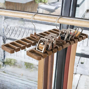1 Pcs Plastic Wall Mounted Clothes Rack with 10 Tiers for Wardrobe <b>Belt</b> and Tie <b>Hangers</b> Men Organizer - Product Image 3