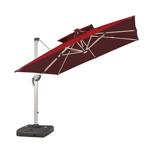 Oferta Especial: Sombrilla de Jardín Cuadrada con Base de Agua y Luz LED - Product Image 4