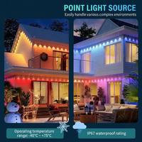 Luces LED RGBW para Aleros, de Aluminio, IP68, UCS2904, Direccionables, DC24V, WiFi, Bluetooth, Sincronización con Música, Decoración Permanente para Exteriores