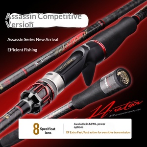 Caña de Pescar HISTAR Assassin Competition Black Pit, Recta/de Lanzamiento, de Fibra de Carbono Ultraligera, para Pesca en Agua Salada, para Pescar Lubina, Compuesta - Product Image 3