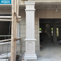 Piliers de maison décoratifs de luxe pour l'extérieur de villa de taille personnalisée Conceptions de colonnes en marbre beige Prix Colonne romaine Projet d'ingénierie