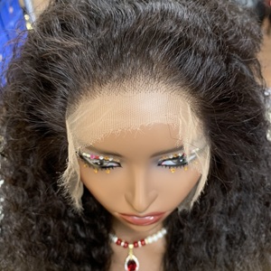 Peluca de Cabello Humano Súper Doble Trama Personalizada de Venta Caliente, Rizado Increíble, Peluca Frontal de Encaje HD 13x6 de 20 Pulgadas, Cabello Vietnamita Color Natural - Product Image 3
