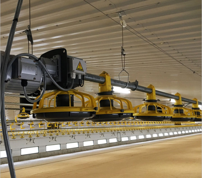 Poultry Farming Automatic Chicken Feeding Pan System Broiler Breeder Feeding Line