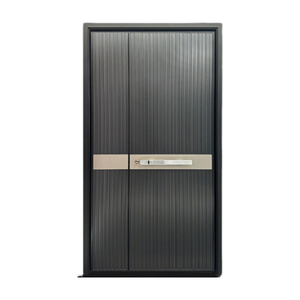 Hecho en China, puerta giratoria exterior de acero para terraza de bajo precio moderna con diseño de rejilla, puerta de entrada segura - Product Image 5