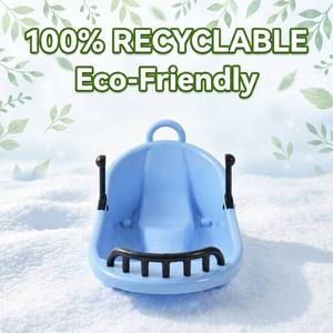 Traîneau en plastique robuste certifié CE EN71 avec logo personnalisé, fabricant ODM, pour sports d'hiver, avec freins <span class=keywords><strong>de</strong></span> sécurité et corde <span class=keywords><strong>de</strong></span> traction - Product Image 3