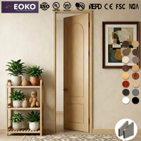 EOKO Fire-rated Solid Wood Core Internal Timber Door for Hotel Project Minimalist Factory Direct Swing Type