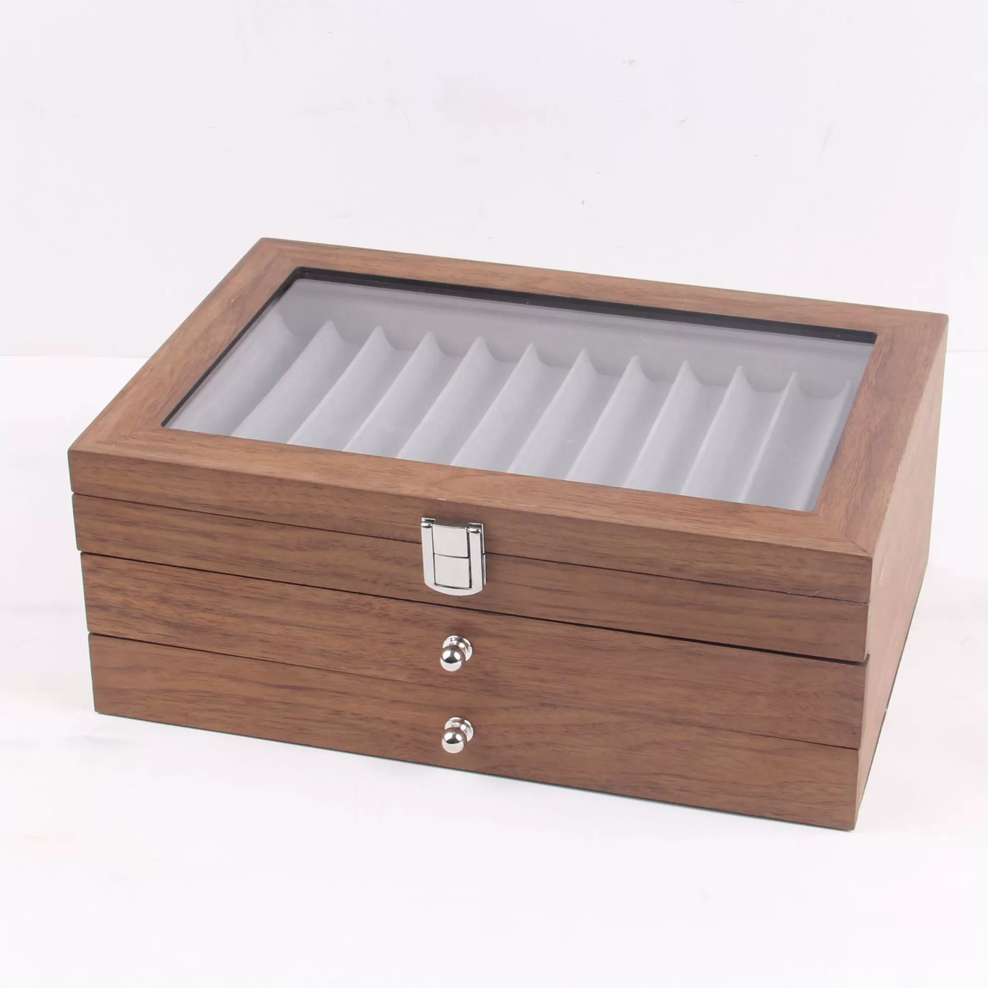 กล่องเก็บปากกาวอลนัท34ช่อง