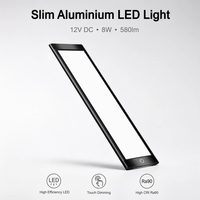 Lumières d'armoire modernes en aluminium 12V DC 8mm pour intérieur de caravane LED avec gradateur tactile