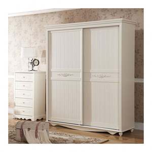 Armario Moderno con Puertas Corredizas Dobles y Mueble de Almacenamiento para Dormitorio - Product Image 1