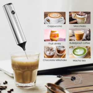 Mousseur à lait manuel rechargeable par USB en gros, écologique, mousseur électrique, mélangeur à café pour matcha, collagène - Product Image 6