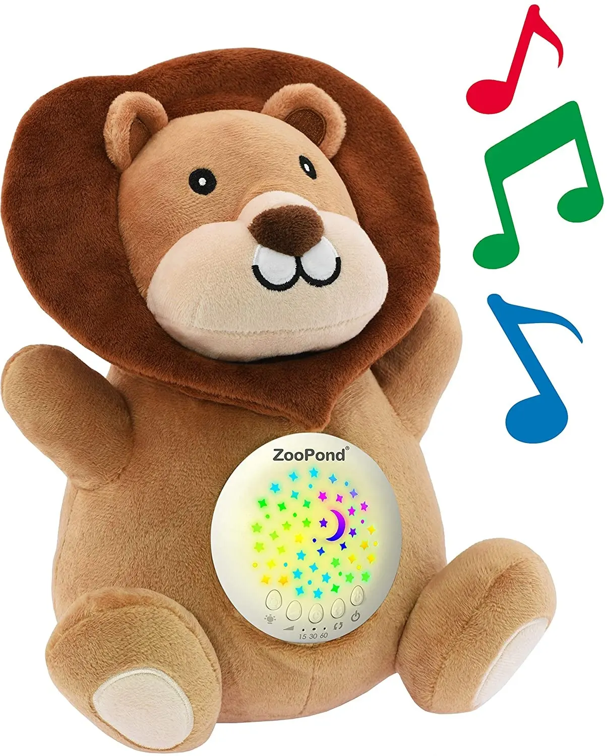 Baby White Noise Sleeping Lion Projector Plush Toy With Night Light For Sleeping Shusher Aid