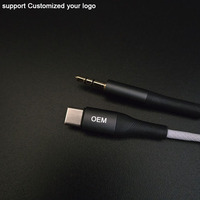 Câbles audio USB C vers DC 3.5 tressés multicolores Macaron pour autoradios, enceintes domestiques et caissons de basses