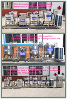 Vente chaude Ligne de machines laitières industrielles automatiques 100L 200L 300L 500L Machine de pasteurisation du lait, de fabrication de jus, de fromage et de yaourt