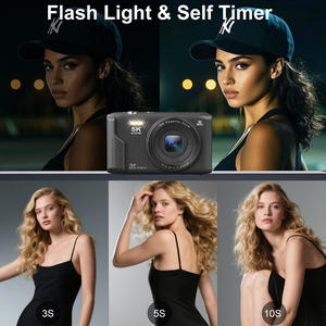 5K HD डिजिटल कैमरा छात्र परिसर किशोर वयस्क शुरुआती के लिए फ्लैश लाइट के साथ रेट्रो cd कैमरा - Product Image 6