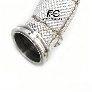 Tubo de escape de bajada para Maserati Ghibli <span class=keywords><strong>SQ4</strong></span> 3,0 T 2014-2019 Convertidor catalítico de tubo de escape de alto flujo con escudo térmico - Product Image 5