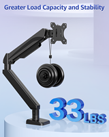 Support de bras de moniteur robuste de 17 à 42 pouces Support d'écran d'ordinateur Support de moniteur incurvé