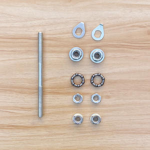 Eje delantero sólido de 125 mm de acero atornillable con rodamientos de bolas para accesorios de bicicleta infantil - Product Image 3