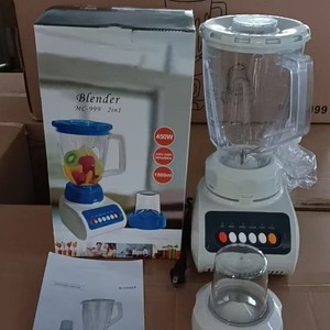 เครื่องปั่นไฟฟ้า 2 in 1 พร้อมเครื่องบดและคั้นน้ำผลไม้ ใบมีดคู่ ตัวเครื่องพลาสติกสีขาว 220V ปลั๊ก EU/UK - Product Image 2