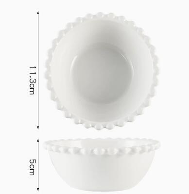 White 4.5inch round bowl