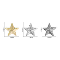 Breloques étoiles en alliage 3D style punk, or, argent, blanc, K-Gold, accessoires de nail art DIY en métal lourd