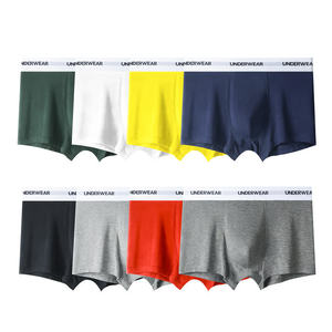 Venta al por mayor <span class=keywords><strong>Calzoncillos</strong></span> bóxer para <span class=keywords><strong>hombre</strong></span> Ropa interior cómoda Logotipo personalizado Transpirable Pantalones cortos de talla grande Paquete de 4 <span class=keywords><strong>Calzoncillos</strong></span> bóxer suaves para hombres - Product Image 2