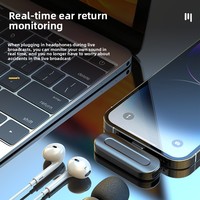 Microphone sans fil 3-en-1 SX26 pour téléphone/clip/lavalier, suppression du bruit, type C, pour enregistrement vidéo, interview, diffusion en direct