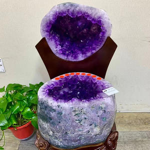 Adornos de Ágata Natural de Brasil, Geoda de Ágata de Gran Tamaño, Cornucopia, Cuenco <span class=keywords><strong>del</strong></span> <span class=keywords><strong>Tesoro</strong></span> de Amatista Grande - Product Image 6