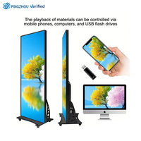 Pantalla LED Móvil P2.5 para Publicidad en Interiores, 960x1920, Póster LED Plegable, Pantalla LED Móvil Digital de Alta Definición