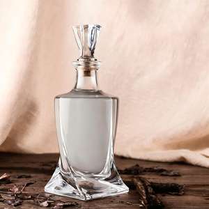 Carafe en or transparent de 750ml avec bouchon couronne Bouteille en verre de liqueur professionnelle OEM/ODM pour vodka whisky whisky <span class=keywords><strong>tequila</strong></span> brandy - Product Image 6