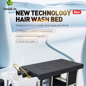 เตียงสปาหัวสแตนเลสสำหรับนวดแผนไทย พร้อมระบบหมุนเวียนน้ำ ดีไซน์ทันสมัย สำหรับร้านทำผมและโรงแรม - Product Image 1