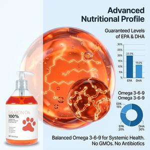 OEM 100% Naturel Premium Huile de Saumon Friandises Tendres pour Chiens et Chats Oméga 3 6 9 DHA Multivitamines Santé de la Peau, du Pelage, de l'Immunité et des Hanches/Articulations - Product Image 4