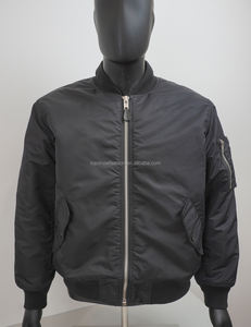 Bomber uomo nero Bomber Bomber in Nylon Cropped nero giacca Bomber Bomber con tasca - Product Image 4