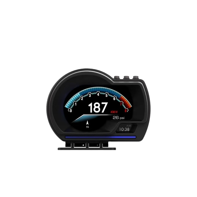 2024 Latest HUD Car Head-up Display LCD 3.5 Inch with Built-in GPS Overspeed Alarm OBD Placement P6