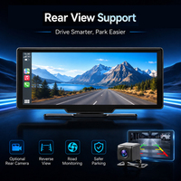 Écran tactile IPS sans fil de 10,26 pouces pour voiture avec Android Auto, Carplay, GPS, suivi de conduite, lecteur multimédia, appels Bluetooth et caméra