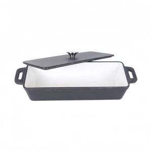 Plat à pain <span class=keywords><strong>en</strong></span> <span class=keywords><strong>fonte</strong></span> avec couvercle, moule à pain, revêtement <span class=keywords><strong>en</strong></span> émail, pour fours, grils - Product Image 5