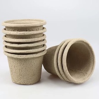 RUNWELL Pots de pépinière jetables en pulpe de bagasse de canne à sucre recyclée et biodégradable, résistants aux UV
