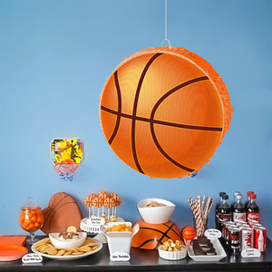 Piñata de basket-ball <span class=keywords><strong>pour</strong></span> fête à thème sportif, anniversaire d'enfants, Fête des Enfants, avec confettis et sucre à éclater, accessoires suspendus - Product Image 4