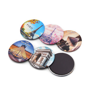 Aimant <span class=keywords><strong>de</strong></span> réfrigérateur <span class=keywords><strong>souvenir</strong></span> personnalisé en métal étamé imprimé en 3D, motif France <span class=keywords><strong>Paris</strong></span>, avec autocollant magnétique - Product Image 4