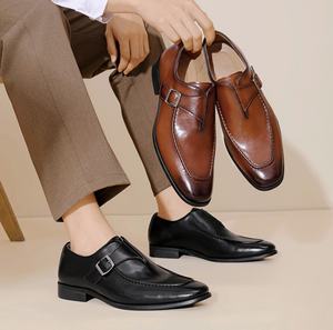 Zapatos Oxford de Plataforma con Punta de Acero para Hombre, de Cuero Genuino, Cómodos, Antideslizantes, Transpirables, para Todas las Temporadas, Ideales para Bodas - Product Image 2