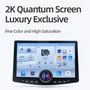 Xe đa phương tiện 10 ''auto DVD Car Player với núm kép và nút xe đài phát thanh Android Stereo Màn hình cảm ứng 4 Core carpay không dây - Product Image 6