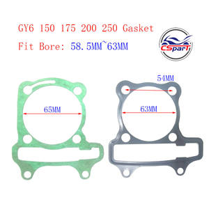 Kit de joint de segment de Piston Big Bore 63MM GY6 150CC pour Honda 1P57QMJ Kinroad Jonway Kazuma <span class=keywords><strong>KYMCO</strong></span> Scooter <span class=keywords><strong>Quad</strong></span> Buggy <span class=keywords><strong>pièces</strong></span> - Product Image 4