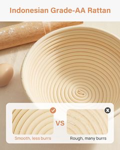 XR ODM/OEM prezzo di fabbrica rotondo naturale Indonesia Rattan fermentazione pane <span class=keywords><strong>in</strong></span> vimini ciotola di pasta cesto di prova con fodera di <span class=keywords><strong>stoffa</strong></span> - Product Image 3