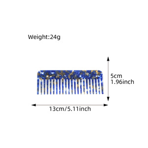Pettine per Capelli da Donna in Acetato Colorato, Versione Coreana, Elegante e Retrò, Antistatico, Portatile per Bagno e Camera da Letto - Product Image 4