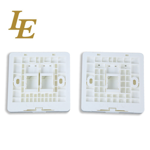LE F044 Keystone Jack RJ45 Female Face <b>Plate</b> Snap-in <b>Surface</b>/Flush Mount ABS 4 Ports Network Indoor Use 86X86mm 114x70mm CE - Product Image 3