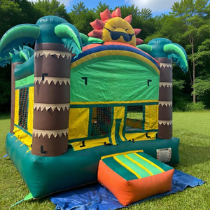<span class=keywords><strong>Castillo</strong></span> Inflable de PVC con Tobogán, Trampolín y Zona de Juegos para Niños, <span class=keywords><strong>Castillo</strong></span> Inflable Grande con Ventilador - Product Image 2