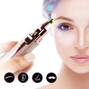 Portable Rechargeable Double Fonction Rasoir Tondeuse À Sourcils Produit De Beauté Et De Soins Personnels Électrique Indolore avec Charge USB - Product Image 4